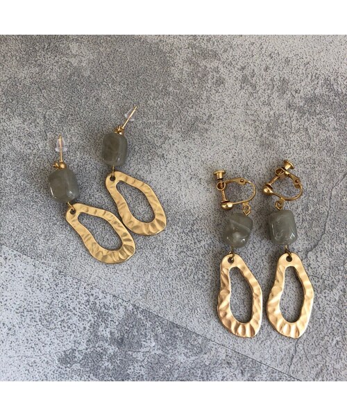 copine（コピン）の「ストーン×変形ゴールドピアス/イヤリング【クリックポスト対象商品】（ピアス（両耳用）・レディース・その他）」の13枚目の写真