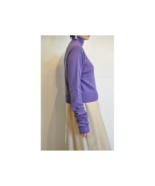 EACH.（イーチ）の「ハイネックロングスリーブニット（ニット/セーター・レディース・ブラウン/パープル/ブラック・one）」の3枚目の写真