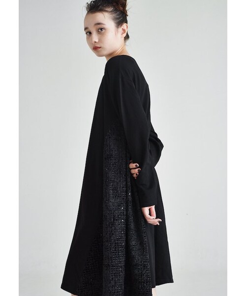 garcon la raison（ギャルソン・ラ・レゾン）の「タックロングワンピース（レディース）（ワンピース・レディース・ブラック・S/M）」の4枚目の写真