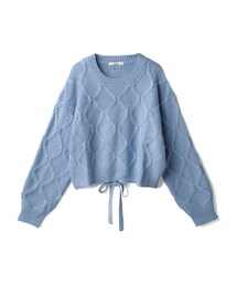 GRL（グレイル）の「バックリボンケーブル編みニットトップス（ニット/セーター）」