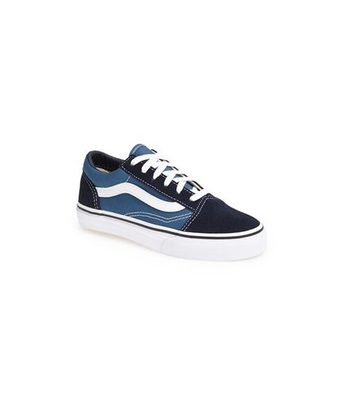 VANS（バンズ）の「Vans 'Old Skool' Skate Sneaker (Toddler, Little Kid & Big Kid)（その他パンツ・キッズ・Navy・Little Kid 1.5 M/Big Kid 3.5 M/Little Kid 3 M/Toddler 11 M/Toddler 10.5 M/Little Kid 2 M/Little Kid 12.5 M/Little Kid 13 M/Toddler 11.5 M）」の4枚目の写真