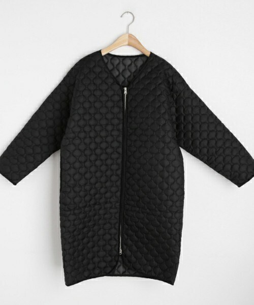 DHOLIC（ディーホリック）の「キルティングジップアップコート（ダウンジャケット/コート・レディース・ベージュ/カーキ/ブラウン/ブラック・ONESIZE）」の2枚目の写真