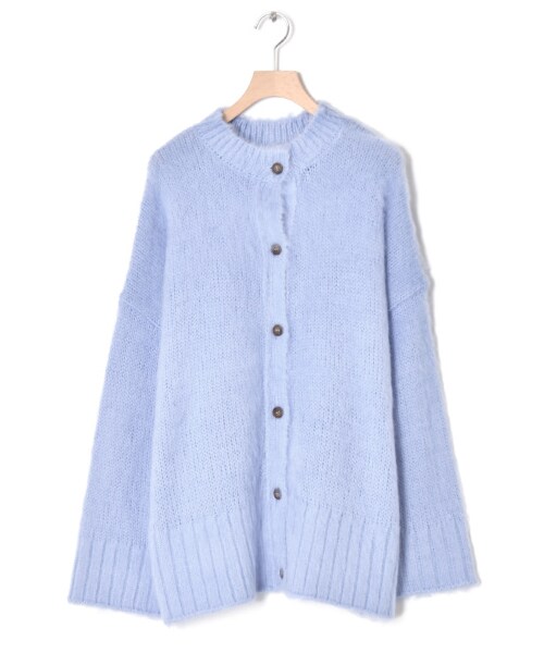 w closet(ダブルクローゼット)の「3G起毛加工カーディガン(トップス・レディース・オフホワイト/オレンジ/サックス・FREE/M/L)」の2枚目の写真