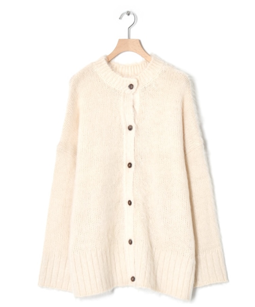 w closet(ダブルクローゼット)の「3G起毛加工カーディガン(トップス・レディース・オフホワイト/オレンジ/サックス・FREE/M/L)」の1枚目の写真