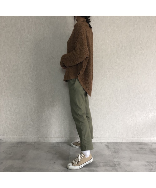 copine（コピン）の「12月4日再入荷！楽な履き心地スーパーストレッチ！あったか裏起毛ツイルタックパンツ(3color)【クリックポスト対象商品】（その他パンツ・レディース・その他）」の7枚目の写真