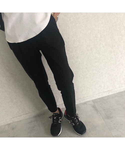 copine（コピン）の「12月4日再入荷！楽な履き心地スーパーストレッチ！あったか裏起毛ツイルタックパンツ(3color)【クリックポスト対象商品】（その他パンツ・レディース・その他）」の10枚目の写真