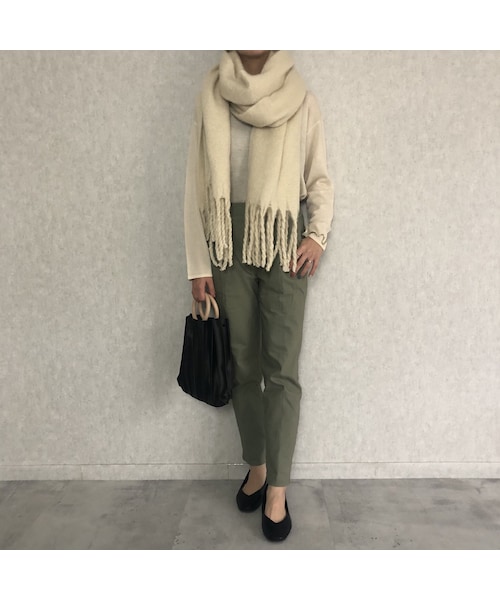 copine（コピン）の「12月4日再入荷！楽な履き心地スーパーストレッチ！あったか裏起毛ツイルタックパンツ(3color)【クリックポスト対象商品】（その他パンツ・レディース・その他）」の2枚目の写真