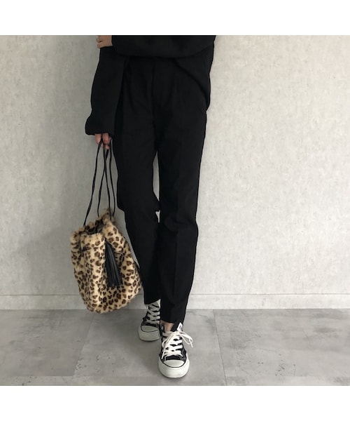 copine（コピン）の「12月4日再入荷！楽な履き心地スーパーストレッチ！あったか裏起毛ツイルタックパンツ(3color)【クリックポスト対象商品】（その他パンツ・レディース・その他）」の14枚目の写真