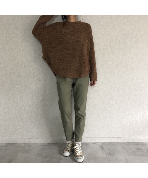 copine（コピン）の「12月4日再入荷！楽な履き心地スーパーストレッチ！あったか裏起毛ツイルタックパンツ(3color)【クリックポスト対象商品】（その他パンツ・レディース・その他）」の6枚目の写真