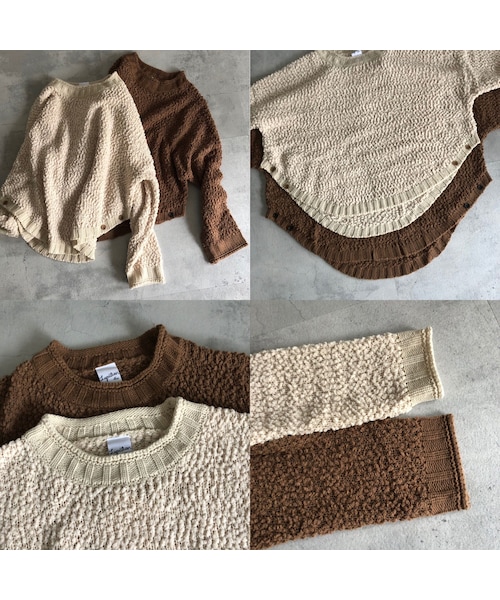 copine（コピン）の「12月2日再入荷!ふわっとした柔らかな肌触り！サイドボタンデザインラウンドヘムゆるニット(2color)（ニット/セーター・レディース・その他）」の15枚目の写真