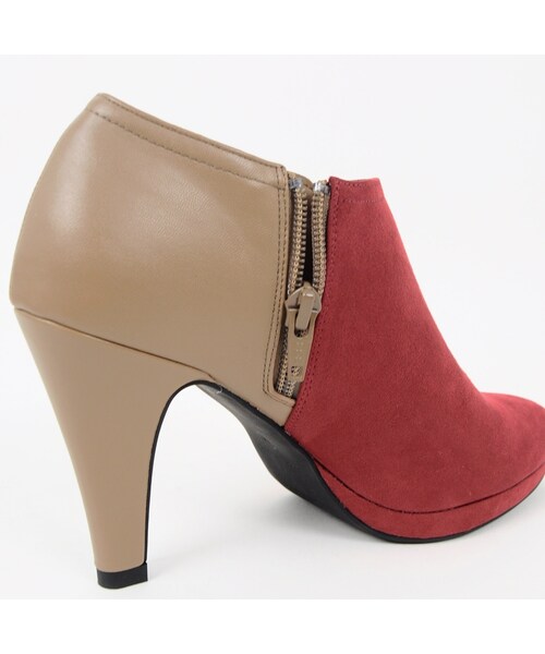 ORiental TRaffic(オリエンタルトラフィック)の「バイカラーショートブーツ(シューズ・レディース・ブラック/パープル/レッド・S/M/L/LL)」の7枚目の写真