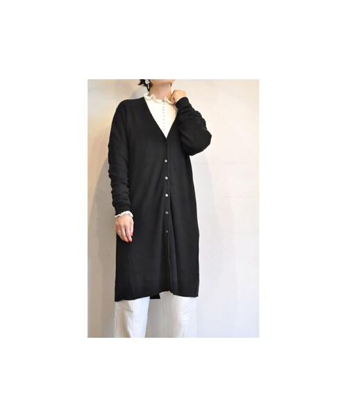 EACH.（イーチ）の「バックレースアップロングカーディガン（カーディガン/ボレロ・レディース・ブラウン/パープル/ブラック・one）」の2枚目の写真