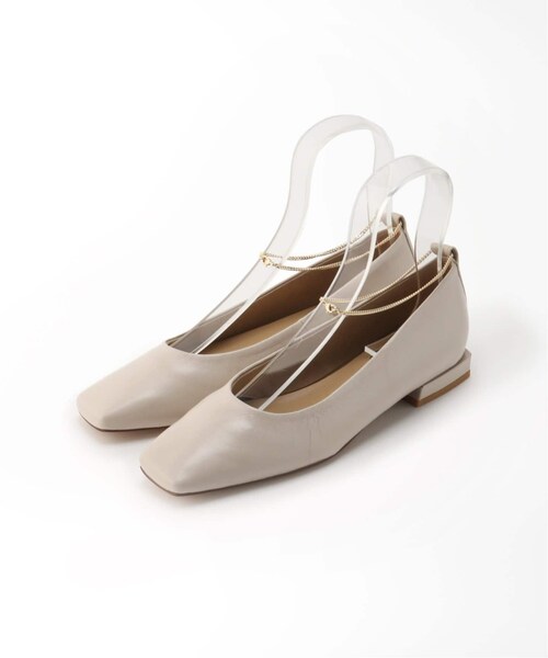 LE TALON(ルタロン)の「GRISE レザースクエア2WAYフラット(シューズ・ブラック A/22/残り1点/22.5/在庫あり/23/23.5/24/24.5/25/残り3点)」の3枚目の写真