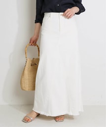 VERMEIL par iena（ヴェルメイユパーイエナ）の「デニムリメイク風 ロングスカート◆（スカート）」