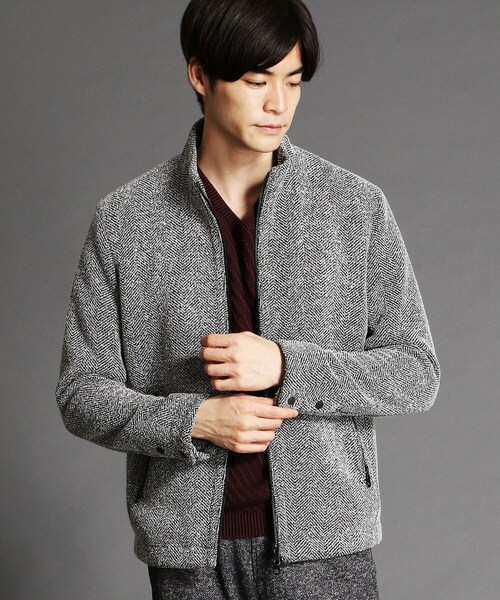 HIDEAWAYS NICOLE（ハイダウェイニコル）の「スタンドブルゾン（ブルゾン・メンズ・ブラック/ホワイト/グレー・46(M)）」の3枚目の写真