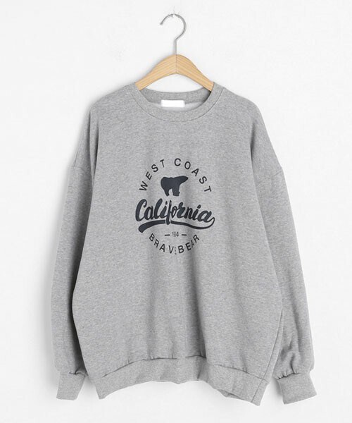 DHOLIC（ディーホリック）の「裏起毛レタリングスウェット（スウェット・レディース・ホワイト/ブラウン/ブルー/グレー・FREE）」の2枚目の写真