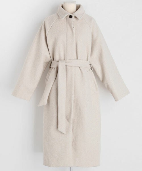 DHOLIC（ディーホリック）の「ストラップ付フライフロントコート（その他アウター・レディース・ブラック/ホワイト/ベージュ・FREE）」の2枚目の写真