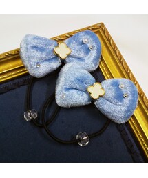Handmade（ハンドメイド）の「ぷっくりベロアヘアゴム（ヘアゴム・キッズ）」