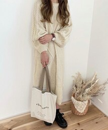 chocomee | ケーブルニットワンピース(ワンピース)