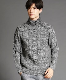 HIDEAWAYS NICOLE | 肩ファスナ－タ－トルネックニット(ニット/セーター)