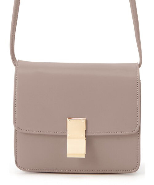 GRL（グレイル）の「スクエアショルダーバッグ（ショルダーバッグ・レディース・ブラック/カーキ/グレージュ/ラベンダー/ベージュ/ブラウン/マスタード・F）」の3枚目の写真