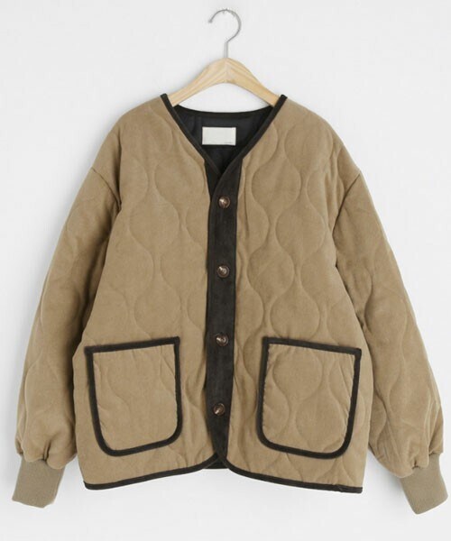 DHOLIC（ディーホリック）の「キルトコーデュロイジャンパー（その他アウター・レディース・ホワイト/ベージュ/ブラック・FREE）」の3枚目の写真