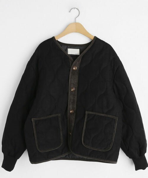 DHOLIC（ディーホリック）の「キルトコーデュロイジャンパー（その他アウター・レディース・ホワイト/ベージュ/ブラック・FREE）」の2枚目の写真