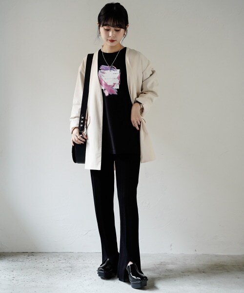 PAGEBOY（ページボーイ）の「【WEB先行予約】プリーツニットパンツ（パンツ・レディース・ブラック/グレージュ/ミントブルー・F）」の8枚目の写真