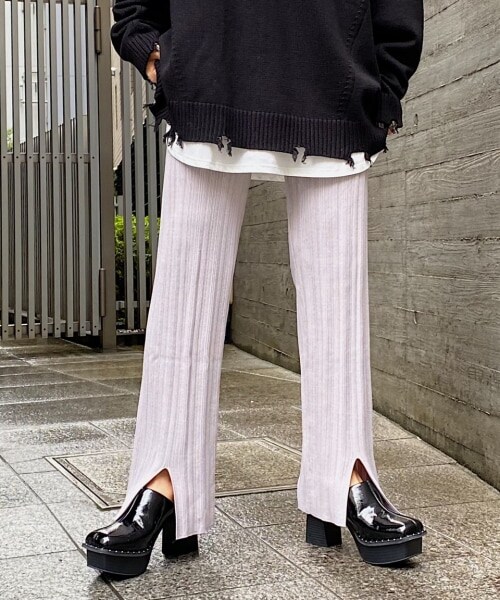 PAGEBOY（ページボーイ）の「【WEB先行予約】プリーツニットパンツ（パンツ・レディース・ブラック/グレージュ/ミントブルー・F）」の10枚目の写真