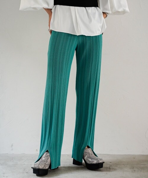 PAGEBOY（ページボーイ）の「【WEB先行予約】プリーツニットパンツ（パンツ・レディース・ブラック/グレージュ/ミントブルー・F）」の16枚目の写真