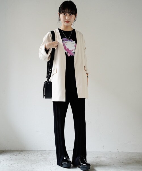 PAGEBOY（ページボーイ）の「【WEB先行予約】プリーツニットパンツ（パンツ・レディース・ブラック/グレージュ/ミントブルー・F）」の9枚目の写真