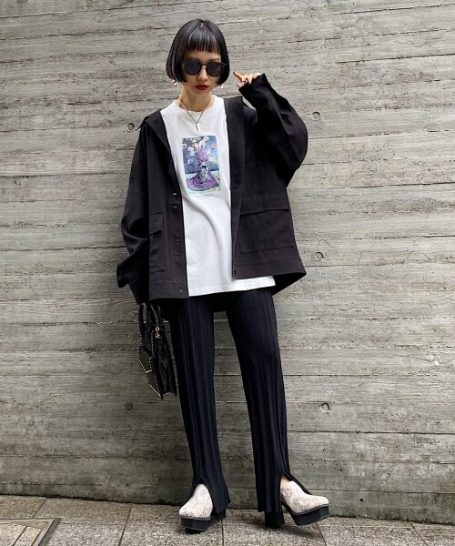 PAGEBOY（ページボーイ）の「【WEB先行予約】プリーツニットパンツ（パンツ・レディース・ブラック/グレージュ/ミントブルー・F）」の6枚目の写真