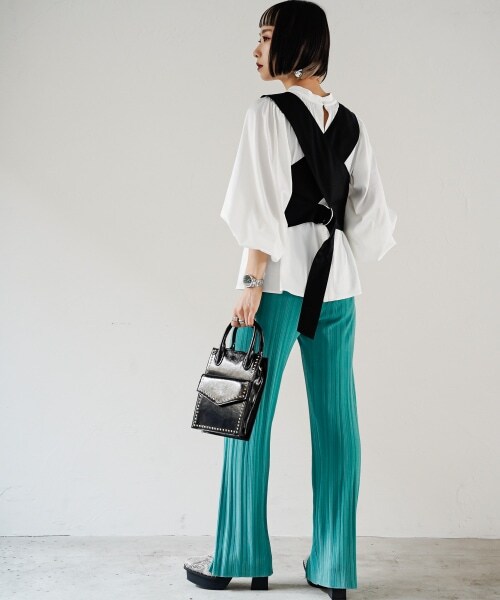 PAGEBOY（ページボーイ）の「【WEB先行予約】プリーツニットパンツ（パンツ・レディース・ブラック/グレージュ/ミントブルー・F）」の18枚目の写真