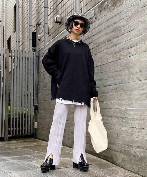 PAGEBOY（ページボーイ）の「【WEB先行予約】プリーツニットパンツ（パンツ・レディース・ブラック/グレージュ/ミントブルー・F）」の12枚目の写真