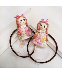 Handmade（ハンドメイド）の「ミックスガールちゃんヘアゴム（A.リバティ花柄）（ヘアゴム・キッズ）」