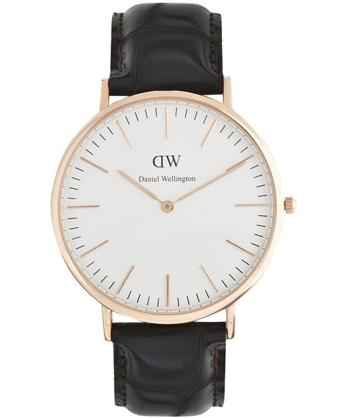 Daniel Wellington(ダニエルウェリントン)の「Daniel Wellington York Rose Gold Brown Leather Strap Watch(アナログ腕時計・メンズ・brown)」の3枚目の写真