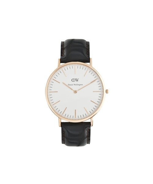 Daniel Wellington(ダニエルウェリントン)の「Daniel Wellington York Rose Gold Brown Leather Strap Watch(アナログ腕時計・メンズ・brown)」の1枚目の写真