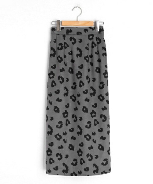 DHOLIC（ディーホリック）の「レオパードロングスカート（スカート・レディース・ホワイト/グレー/ベージュ・ONESIZE）」の2枚目の写真