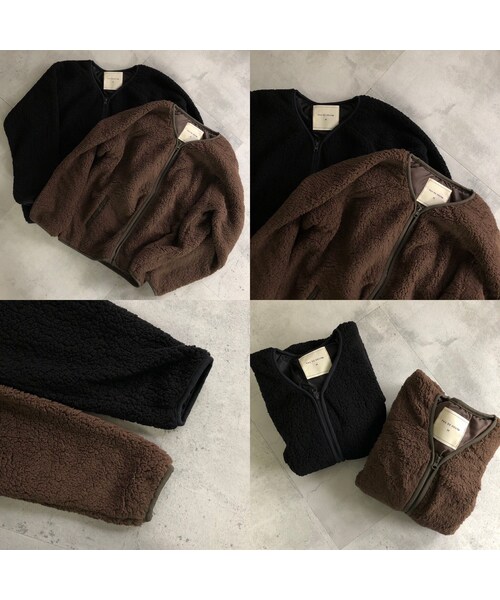 copine（コピン）の「心地いい柔らかな肌触り！ボアノーカラーショートジャケット(2color)（ノーカラージャケット・レディース・その他）」の15枚目の写真