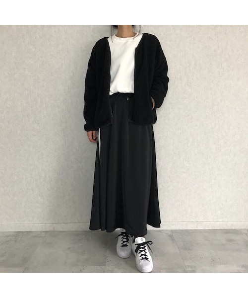 copine（コピン）の「心地いい柔らかな肌触り！ボアノーカラーショートジャケット(2color)（ノーカラージャケット・レディース・その他）」の11枚目の写真