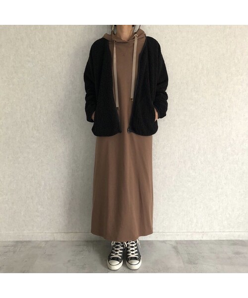 copine（コピン）の「心地いい柔らかな肌触り！ボアノーカラーショートジャケット(2color)（ノーカラージャケット・レディース・その他）」の2枚目の写真