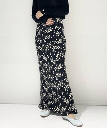 EDIT. FOR LULU | 《予約》モノトーンフラワーバイアスマキシスカート(スカート)