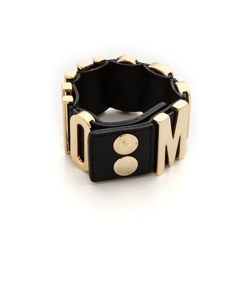 MOSCHINO（モスキーノ）の「Moschino Moschino Logo Bracelet（ブレスレット・Black・One Size）」の4枚目の写真