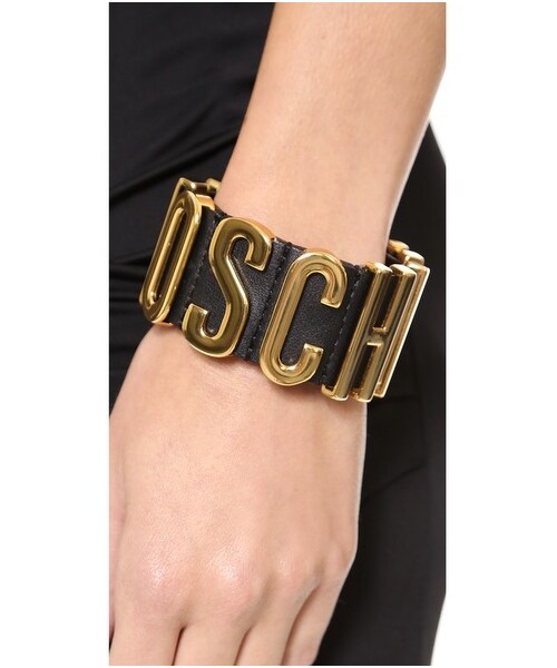 MOSCHINO（モスキーノ）の「Moschino Moschino Logo Bracelet（ブレスレット・Black・One Size）」の3枚目の写真