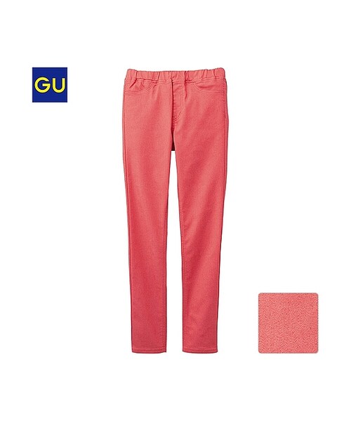 GU(ジーユー)の「(GU)GIRLSカラーレギンスパンツ(KIDS ⁄ GIRLSボトムス・キッズ・BLACK/PINK/BEIGE/GREEN・110/120/130/140/150)」の4枚目の写真