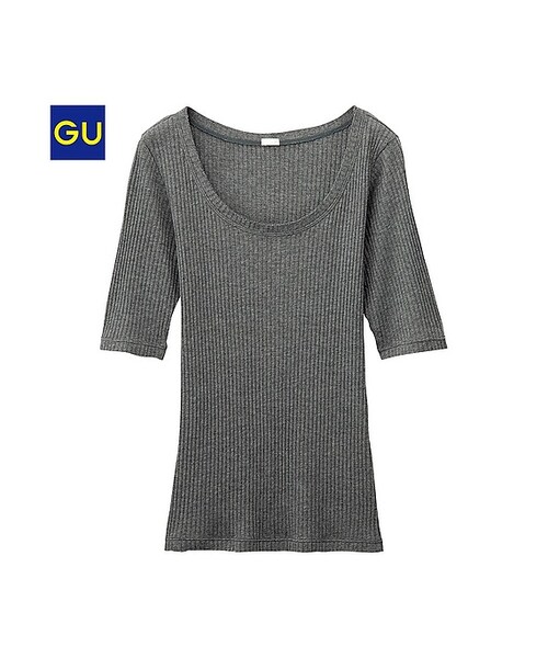 GU（ジーユー）の「（GU）ワイドクルーネックT（5分袖