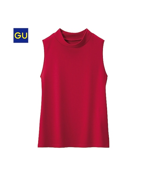 GU(ジーユー)の「(GU)ハイネックタンクトップ(WOMEN ⁄ タンクトップ・レディース・NAVY/BLACK/GRAY/RED/OFF WHITE・S/L/XL/M)」の5枚目の写真