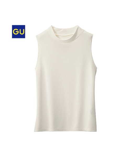 GU(ジーユー)の「(GU)ハイネックタンクトップ(WOMEN ⁄ タンクトップ・レディース・NAVY/BLACK/GRAY/RED/OFF WHITE・S/L/XL/M)」の2枚目の写真