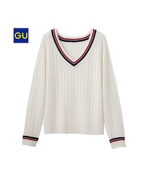 GU | （GU）チルデンセーター（長袖）(トップス)