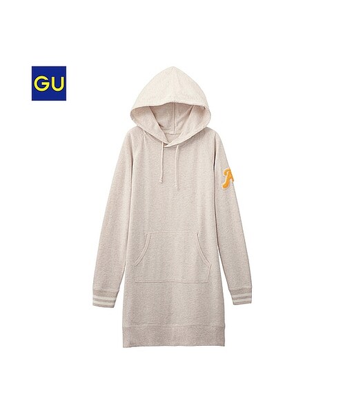 GU（ジーユー）の「（GU）フーディスウェットワンピース（長袖）（WOMEN ⁄ ワンピース・レディース・BLACK/GRAY/NATURAL・XL/M/S/L）」の3枚目の写真
